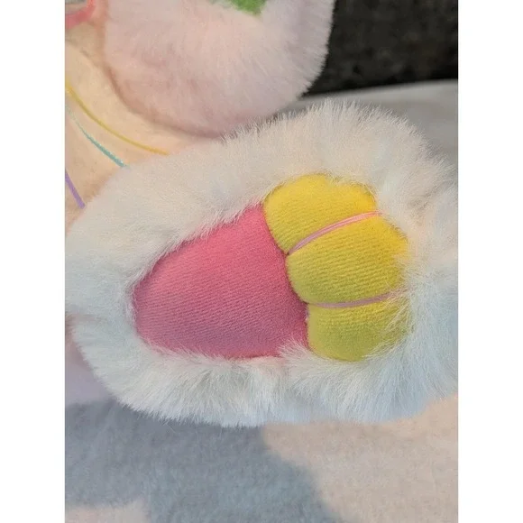 Vintage DanDee Tickle Wiggle Plush Easter Hoppy Bunny Lights That Tickles Pastel - Picture 10 of 17